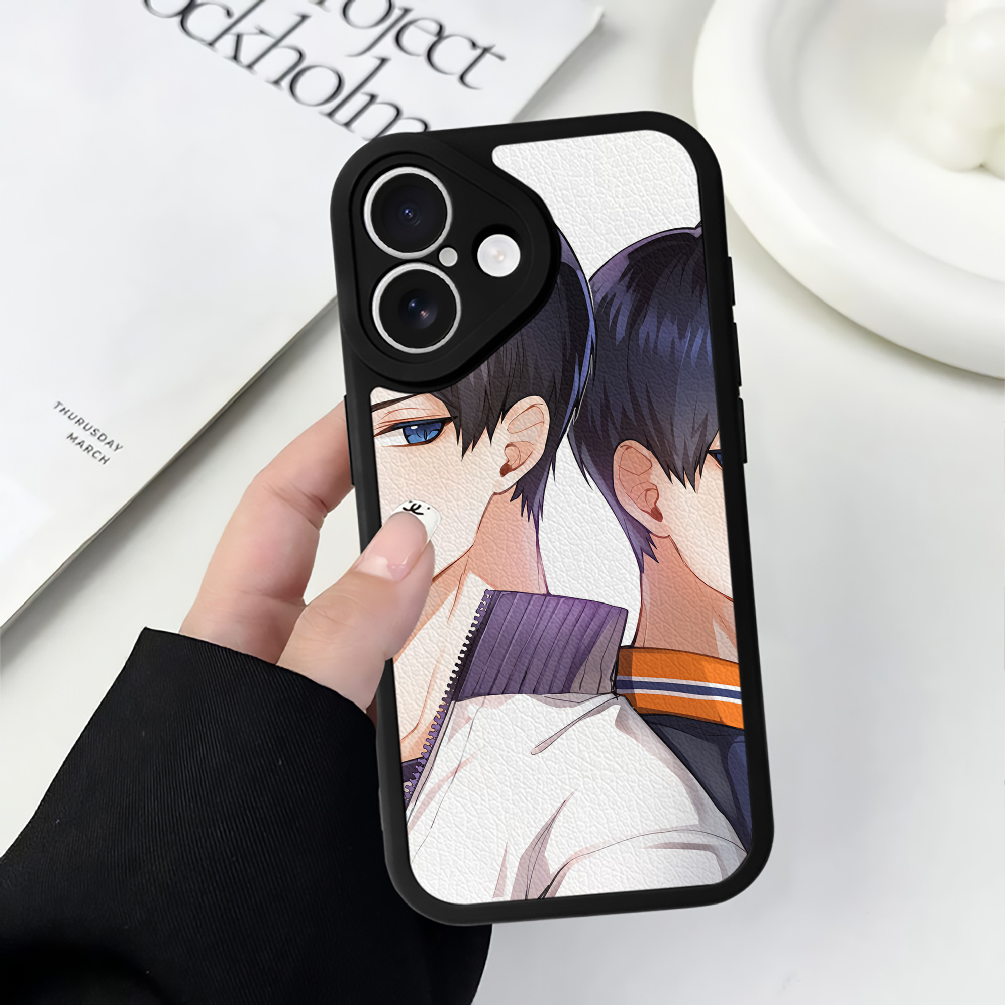 （画像用） ハイキュー!! Haikyu!! 【iPhone 16シリーズ対応】シリコンスマホケース（レザー調） 材質：シリコン